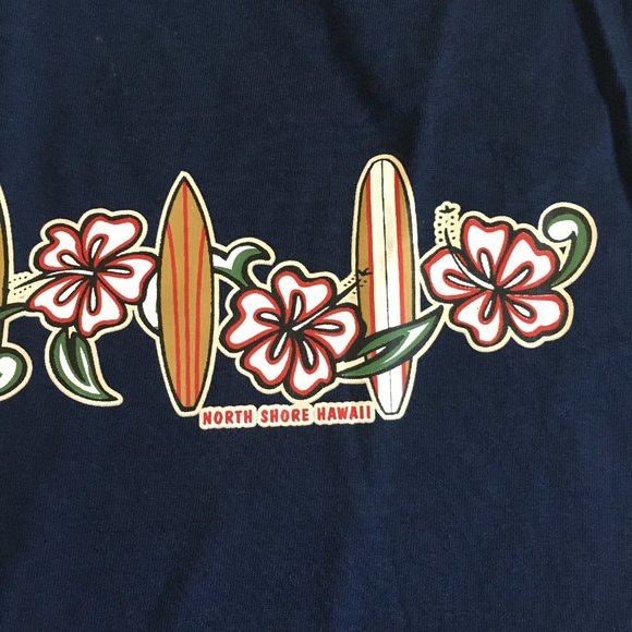 Vintage Steve & Barry's Navy Blue North Shore Hawaii Graphic T Shirt Size M Mens - Picture 6 of 11
